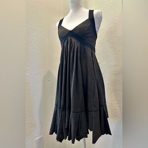 MC Planet Strappy Black Dress | Italian Designer Night Out Midi | Size 4
